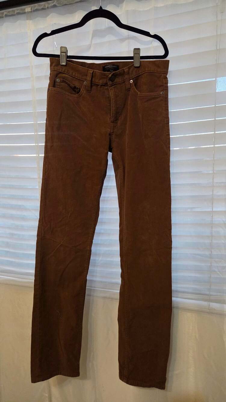 Banana Republic Traveler Slim Fit Pants 31X34 Brown/Tobacco Brown